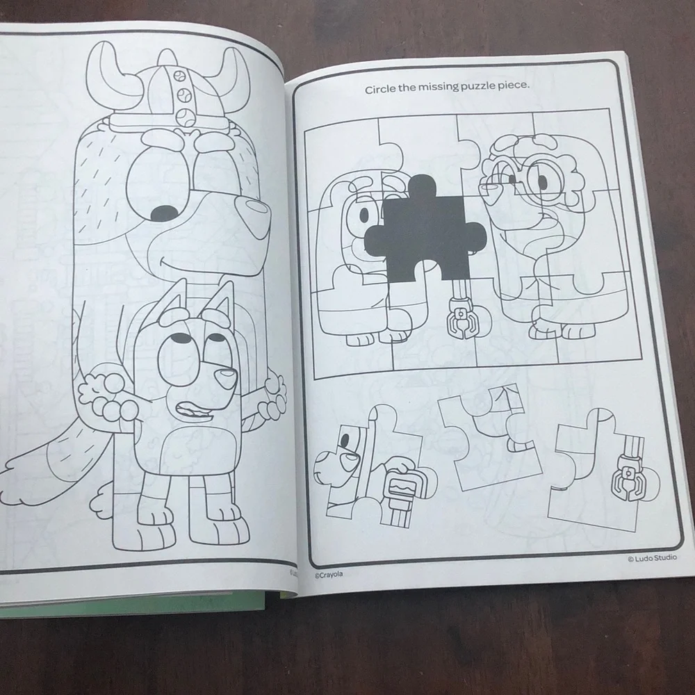 🎃 Bluey & Muffin Coloring & Activities Books Set
